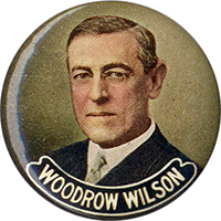 Woodrow Wilson | Chromo portrait button (1912)