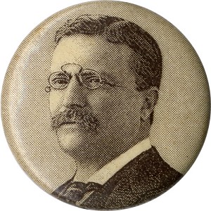 Theodore Roosevelt | Mini portrait button (1904)
