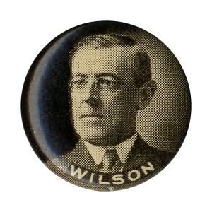 Woodrow Wilson | Mini celluloid portrait button